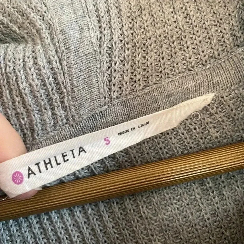 Athleta Gray Sleeveless Hooded Sweater